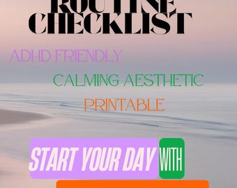 ADHD Morning Routine Checklist – Printable Planner for Focus & Productivity Self-Care