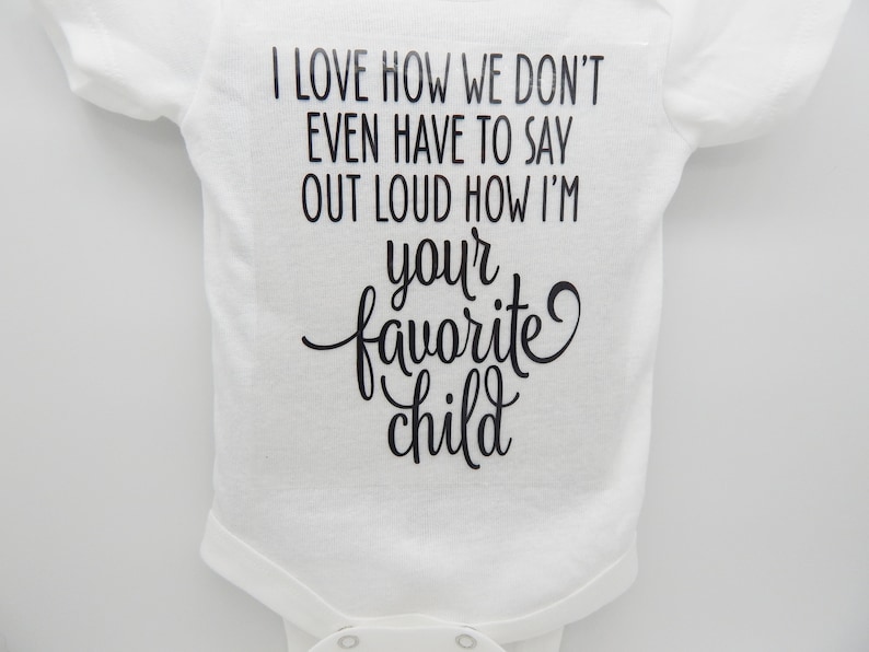 baby bodysuit baby creeper baby boy clothes I/'m the favorite child,Baby clothes baby shower gift baby girl clothes
