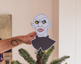 Salem Christmas or Halloween Tree Topper, lockdown Christmas, Gift for Horror fans, Christmas Decorations