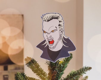 David Christmas or Halloween Tree Topper, Gift for Horror fans, Christmas Decorations