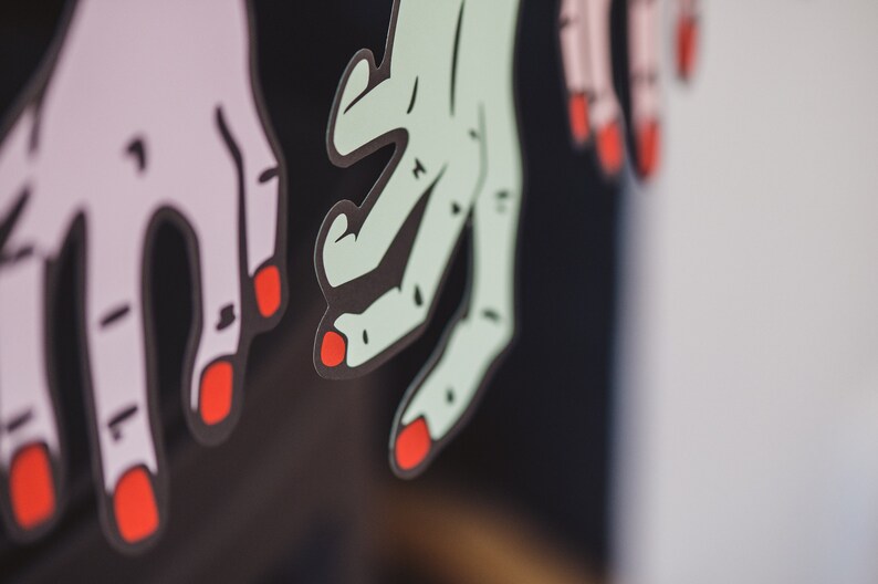 Severed hand garland Spooky Party Pastel Goth Horror Geek image 6