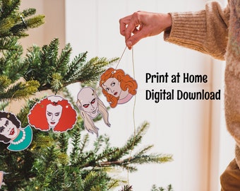 Schlocky Horror Printable Garland, Instant Download, DIY Lockdown Party,