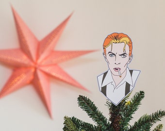 Printable Tree Topper, Gift for music fans, alternative decor
