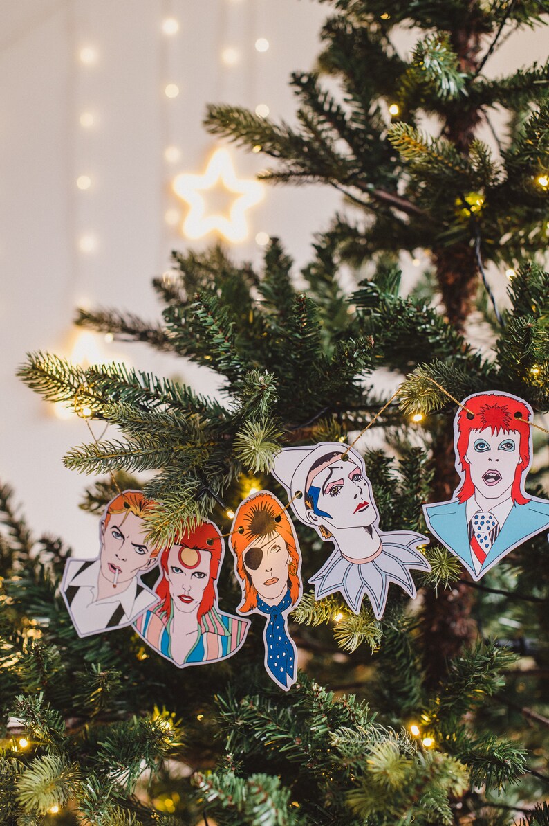 David Bowie Inspired Garland Christmas Tree Decor Bowie Etsy