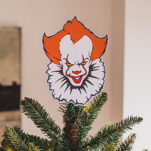 Print at Home! Dancing Clown Halloween or Christmas Tree Topper, Gift for Horror fans, Christmas Decorations
