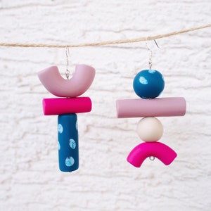 Be Bold Baby Handmade Polymer Clay Earrings Statement Earrings With 925 Silver Hooks Wearable Art Jewelry Style 6