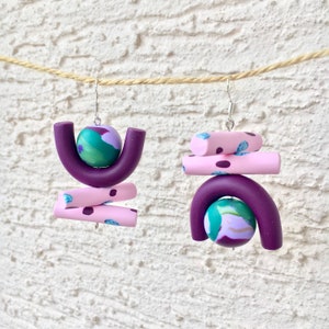 Be Bold Baby Handmade Polymer Clay Earrings Statement Earrings With 925 Silver Hooks Wearable Art Jewelry Style 10