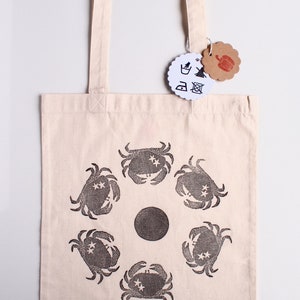 100% Cotton Handprinted Tote Bag: Choose Your Pattern image 4