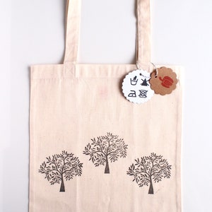 100% Cotton Handprinted Tote Bag: Choose Your Pattern image 8
