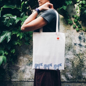 100% Cotton Handprinted Tote Bag: Choose Your Pattern image 1