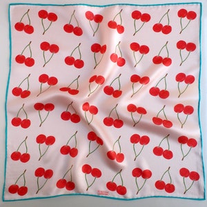 Cherry Cherry Lady - Hand Illustrated 100% Silk or Cotton Scarf