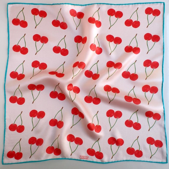Cherry Cherry Lady - Hand Illustrated 100% Silk or Cotton