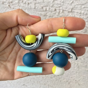 Be Bold Baby Handmade Polymer Clay Earrings Statement Earrings With 925 Silver Hooks Wearable Art Jewelry Style 8