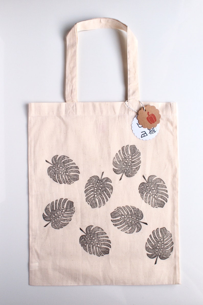100% Cotton Handprinted Tote Bag: Choose Your Pattern image 7