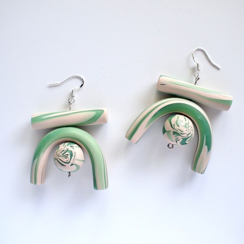 Be Bold Baby Handmade Polymer Clay Earrings Statement Earrings With 925 Silver Hooks Wearable Art Jewelry Style 1