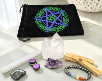 Mystery Crystal Set – Heilsteine, Chakra Armband, Palo Santo