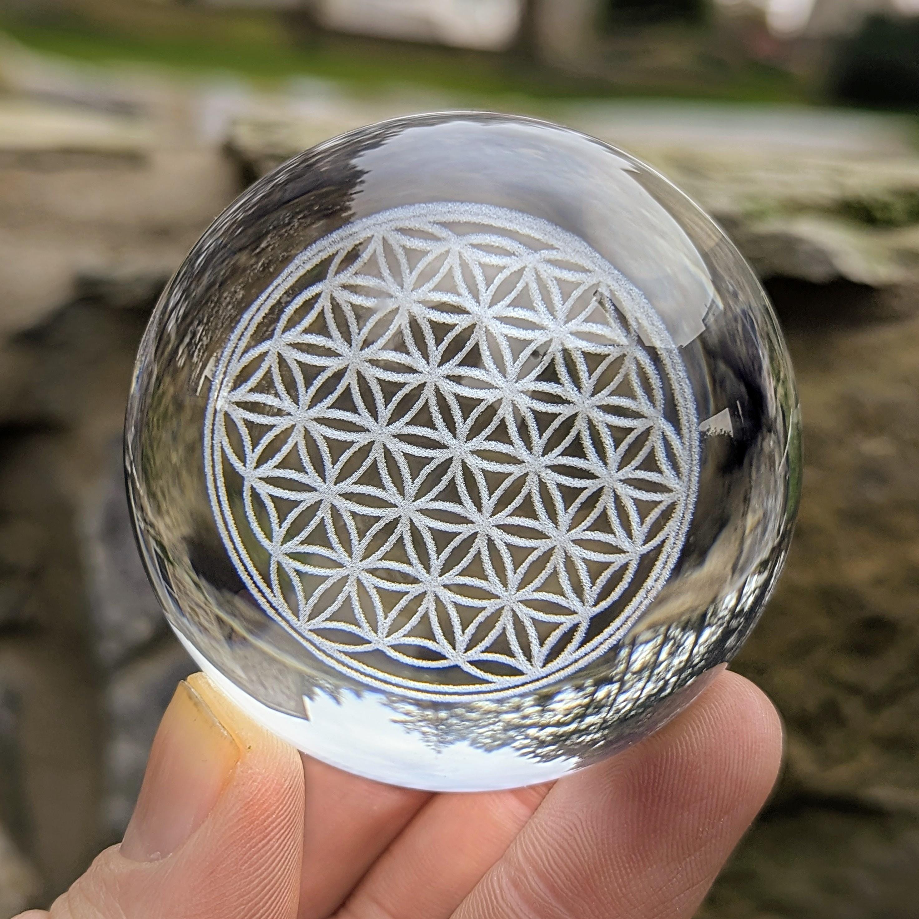 Support Boule Cristal Fleur Rose - Présentoir Sphère Minéral Doré Antique 8x8x6 Cm - 7