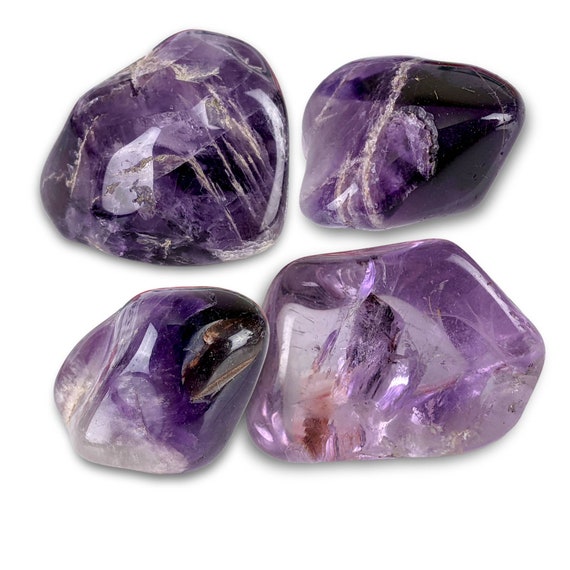 Amethyst Tumbled Crystals 1 2 LB Purple Gemstones Polished Rocks Minerals Quartz