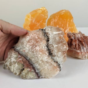 Calcite Boulders Crystals (4 Pieces) Minerals Rocks Home Decor Statues Mexico Standing