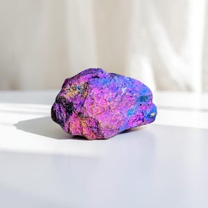 Raw Peacock Ore Crystal Specimen: Iridescent Chalcopyrite Bornite