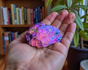 原石の孔雀鉱石結晶標本：虹色に輝く黄銅鉱斑銅鉱 - Etsy 日本