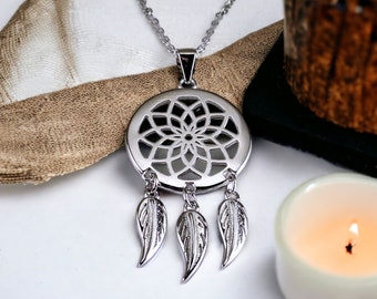 Sterling Silver Dreamcatcher .925 Pendant Necklace Native American 