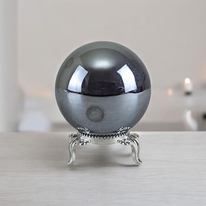 Terahertz Sphere 2 inches Stand Included Polished Crystal Ball Mineral Specimen Decor