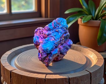 高品質 孔雀石 原石 放射状結晶 美結晶グリーン 鉱物標本 ケース付き 大型 原石の孔雀鉱石結晶標本：虹色に輝く黄銅鉱斑銅鉱 - Etsy 日本