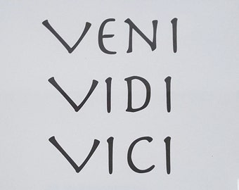 Veni Vidi Vici Inspirational Quotes Wall Art PDF Instant Download.