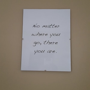 No Matter Where You Go, There You Are  Inspirational Quotes Wall Art PDF Instant Download.