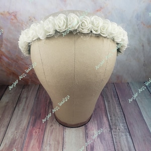 Rose Circlet, Rose Crown, Flower Girl Circlet, Rose Flower Crown, Fairy Flower Crown, Faerie Crown, Rose Headpiece, Rose Bridal Crown