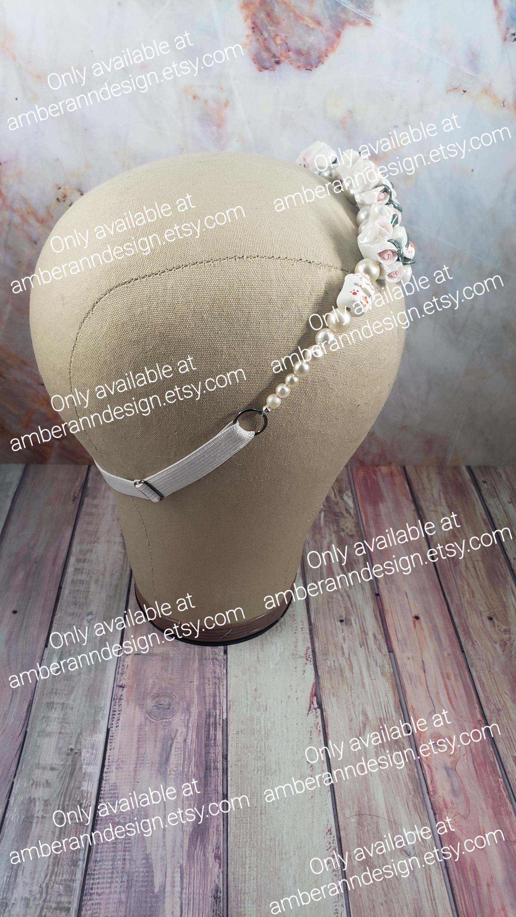 Adjustable Cat Charm Flower Headband, Kawaii Fairy Kei  display picture 1