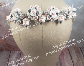 Adjustable Cat Charm Flower Headband, Kawaii Fairy Kei  display picture 3