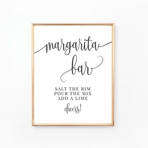 Margarita Bar Sign Printable Sign Cocktail Bar Sign Wedding | Etsy