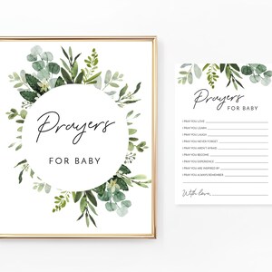 Oraciones para letreros y tarjetas de bebé / Deseos para bebé / Juegos de baby shower / Vegetación, follaje, hojas / BA032
