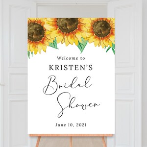 Bridal Shower Welcome Sign, Printable | Floral Wedding Shower | Poster Welcome Sign | Sunflowers, Yellow Flowers | Digital File | BR013