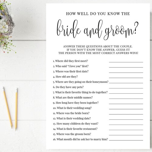 Who Knows the Couple Best Bridal Shower Gamesvirtual Bridal - Etsy