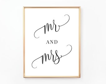 Mr and Mrs Printable | Etsy