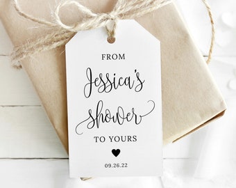 Bridal Shower Favors Tags, From My Shower To Yours Tags, Favor Tag, Wedding Favor Tags, Gift Tags, Baby Shower, BR030, BA030, WE030