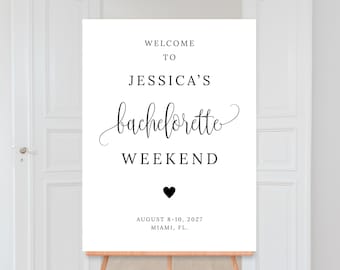 Bachelorette Welcome Sign, Bachelorette Party Welcome Sign, Bachelorette Weekend, Printable Welcome Sign, Modern, Digital File, BR030