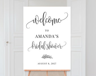 Bridal Shower Welcome Sign, Printable Sign, Wedding Shower, Couples Shower, Poster Welcome Sign, Baby Shower, Minimalist, Digital File BR030