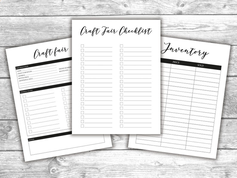 Craft Fair Planner Craft Show Templates Small Business Etsy 日本