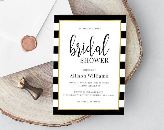 Bridal Shower Invitation Digital File Printable Wedding | Etsy