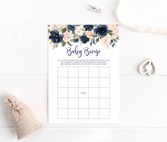 Baby Shower Bingo Game Printable Bingo Card Baby Shower | Etsy