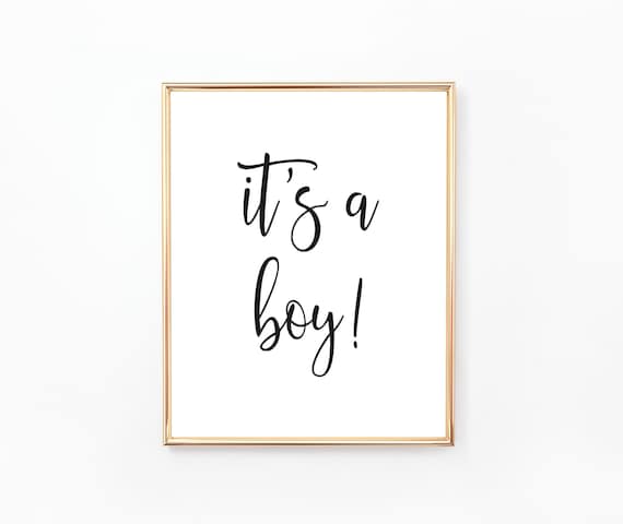It s a Girl AND It s a Boy Sign Printable Baby Shower Sign Baby Shower Sign Baby Shower Game Black and White Minimalist BA005