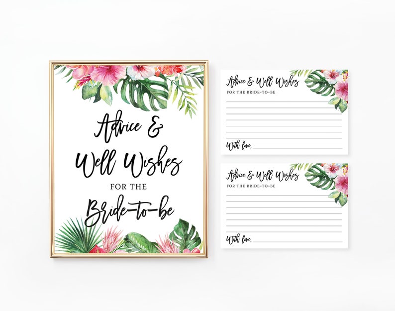 Bridal Shower Games Bundle, 12 Games, Tropical, Hawaiian, Pink Flowers, Printable Shower Games Package, Wedding Shower Games Pack, BR025 image 8