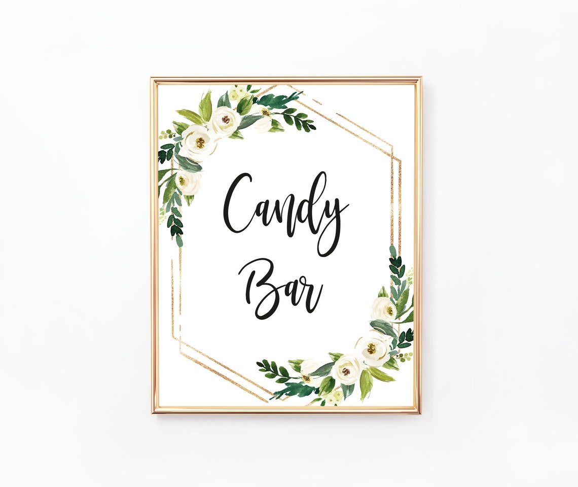 Candy Bar Sign Printable Dessert Table Sign Candy Table Etsy