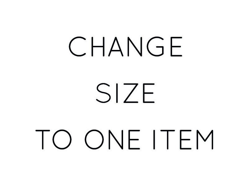 Change Size to One Item Etsy