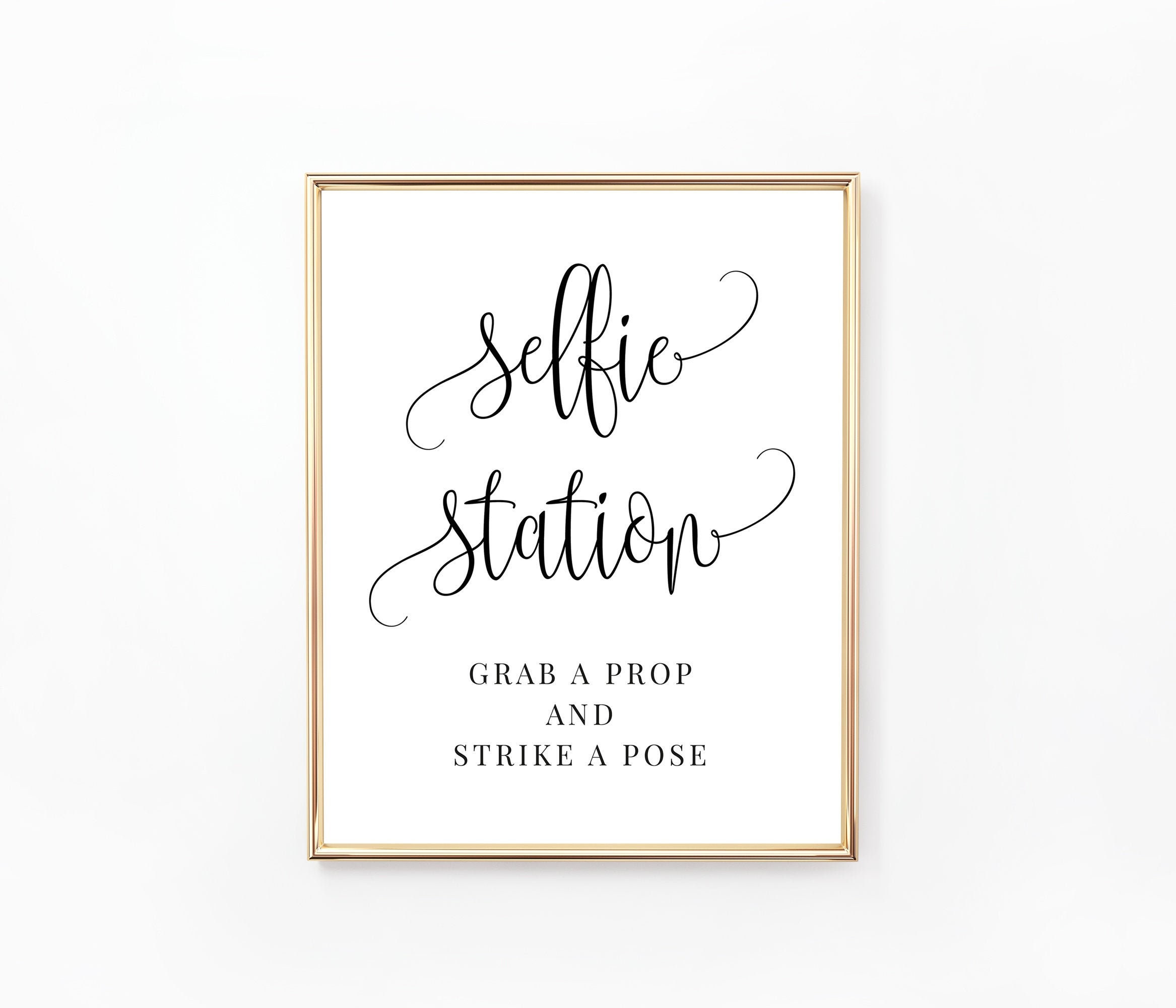 Selfie Station Printable Sign Photo Booth Wedding Reception | Etsy ...