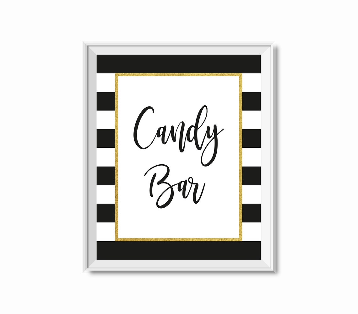Candy Bar Sign Printable Sign Wedding Bridal Shower Baby Etsy